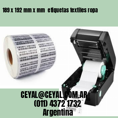 189 x 192 mm x mm  etiquetas textiles ropa