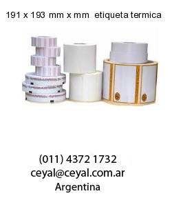 191 x 193 mm x mm  etiqueta termica