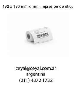 192 x 176 mm x mm  impresion de etiqueta