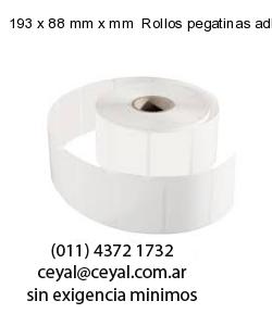193 x 88 mm x mm  Rollos pegatinas adhesivas