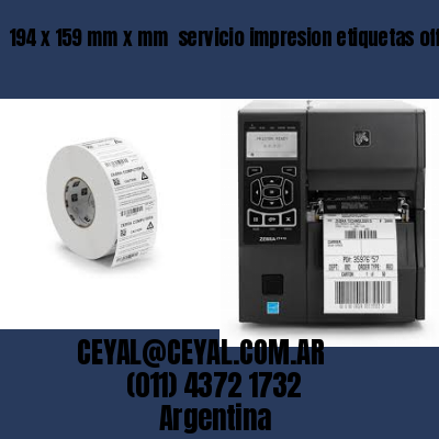 194 x 159 mm x mm  servicio impresion etiquetas offset