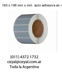 195 x 198 mm x mm  auto adhesiva en rollo