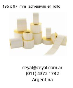 195 x 67  mm  adhesivas en rollo