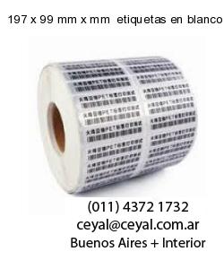 197 x 99 mm x mm  etiquetas en blanco rectangulares