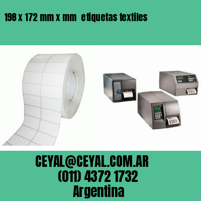 198 x 172 mm x mm  etiquetas textiles
