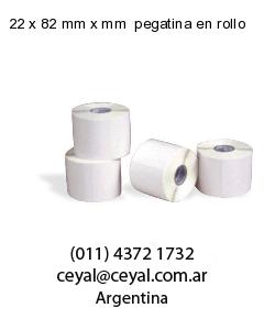 22 x 82 mm x mm  pegatina en rollo