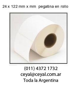 24 x 122 mm x mm  pegatina en rollo