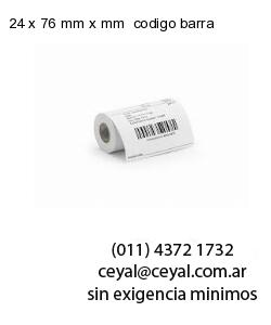 24 x 76 mm x mm  codigo barra