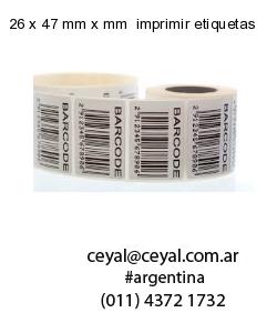26 x 47 mm x mm  imprimir etiquetas