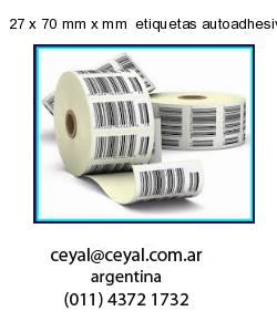 27 x 70 mm x mm  etiquetas autoadhesivas redondas