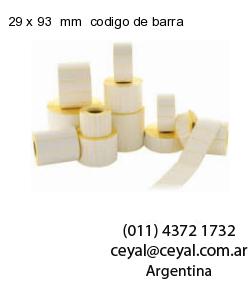 29 x 93  mm  codigo de barra