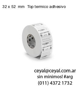 32 x 52  mm  Top termico adhesivo