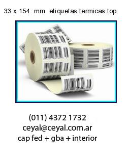 33 x 154  mm  etiquetas termicas top