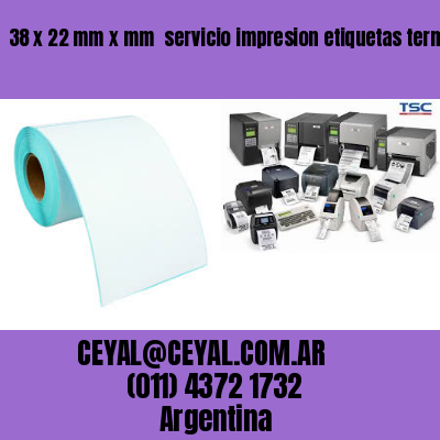 38 x 22 mm x mm  servicio impresion etiquetas termicas