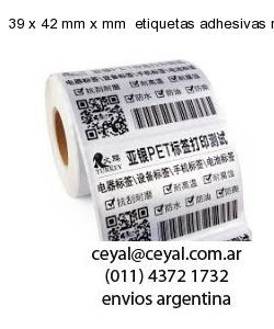 39 x 42 mm x mm  etiquetas adhesivas redondas