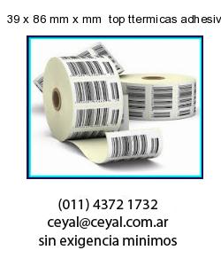 39 x 86 mm x mm  top ttermicas adhesivas