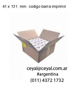 41 x 131  mm  codigo barra imprimir