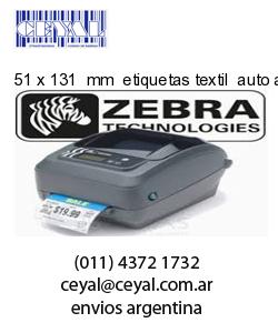 51 x 131  mm  etiquetas textil  auto adhesiva