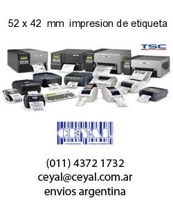 52 x 42  mm  impresion de etiqueta