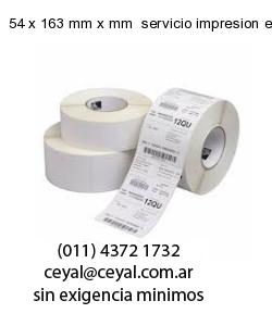 54 x 163 mm x mm  servicio impresion etiquetas offset