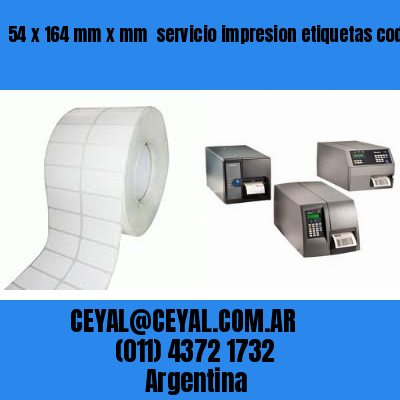 54 x 164 mm x mm  servicio impresion etiquetas codigos
