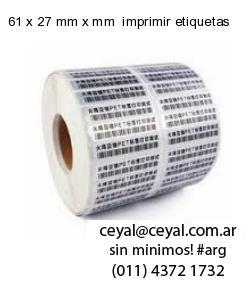 61 x 27 mm x mm  imprimir etiquetas