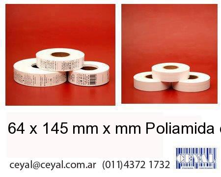 64 x 145 mm x mm Poliamida en rollo