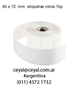 65 x 72  mm  etiquetas rollos Top