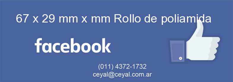 67 x 29 mm x mm Rollo de poliamida