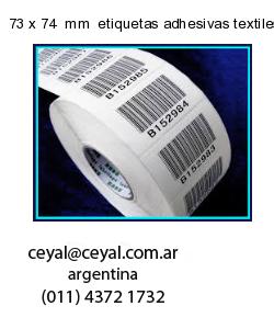 73 x 74  mm  etiquetas adhesivas textiles