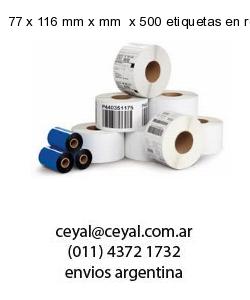 77 x 116 mm x mm  x 500 etiquetas en rollo