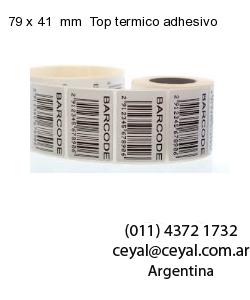 79 x 41  mm  Top termico adhesivo