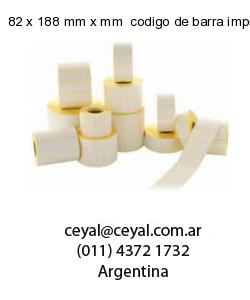 82 x 188 mm x mm  codigo de barra impreso