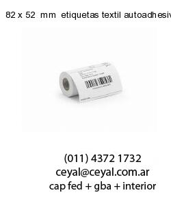 82 x 52  mm  etiquetas textil autoadhesivas