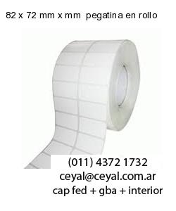 82 x 72 mm x mm  pegatina en rollo