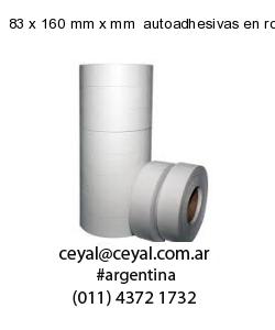 83 x 160 mm x mm  autoadhesivas en rollo