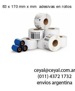 83 x 170 mm x mm  adesivas en rollos
