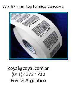 83 x 57  mm  top termica adhesiva