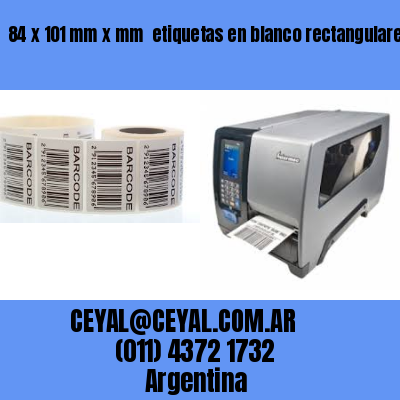 84 x 101 mm x mm  etiquetas en blanco rectangulares