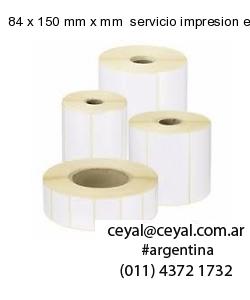84 x 150 mm x mm  servicio impresion etiquetas offset
