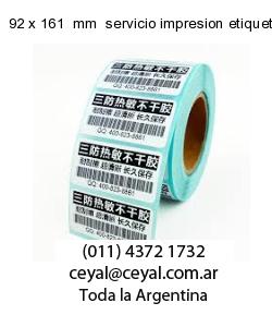 92 x 161  mm  servicio impresion etiquetas