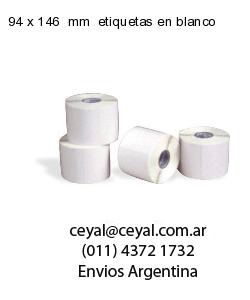 94 x 146  mm  etiquetas en blanco