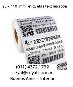 95 x 110  mm  etiquetas textiles ropa