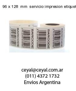 96 x 128  mm  servicio impresion etiquetas termicas