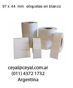 97 x 44  mm  etiquetas en blanco