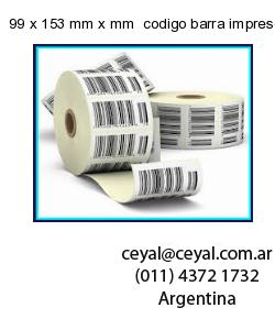 99 x 153 mm x mm  codigo barra impreso