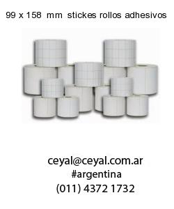 99 x 158  mm  stickes rollos adhesivos
