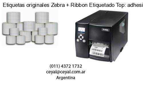 Etiquetas originales Zebra   Ribbon Etiquetado Top: adhesivo   ribbo