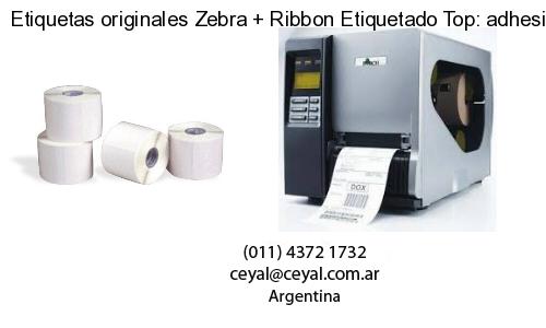 Etiquetas originales Zebra   Ribbon Etiquetado Top: adhesivo   ribbo