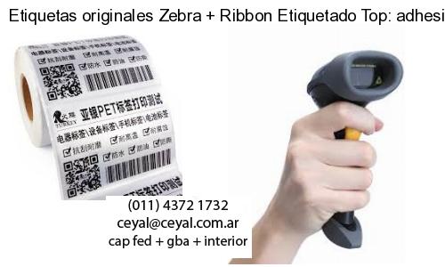 Etiquetas originales Zebra Ribbon Etiquetado Top: adhesivo ribbo